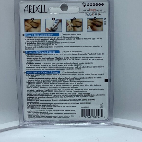 Ardell Deluxe Pack Wispies False Eyelashes Black With Duo Adhesive & Applicator - Picture 4 of 5